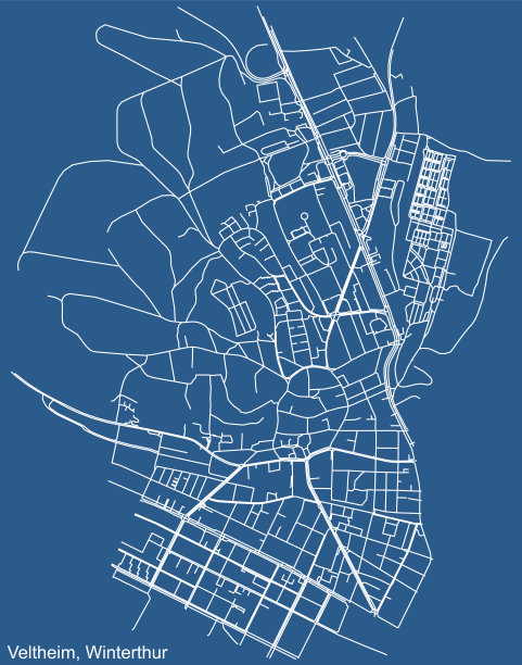 瑞士温特图尔Kreis 5 Veltheim区街道地图图片下载