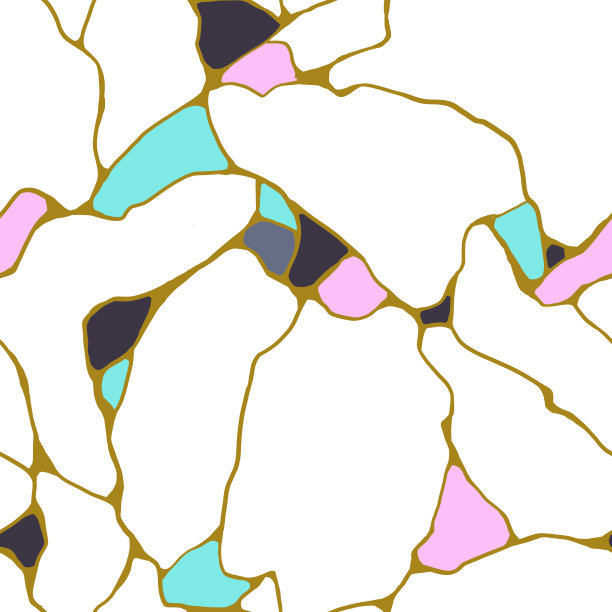 金杉风格时尚无缝模板与破碎的图案可爱地恢复到新的形式。图片下载