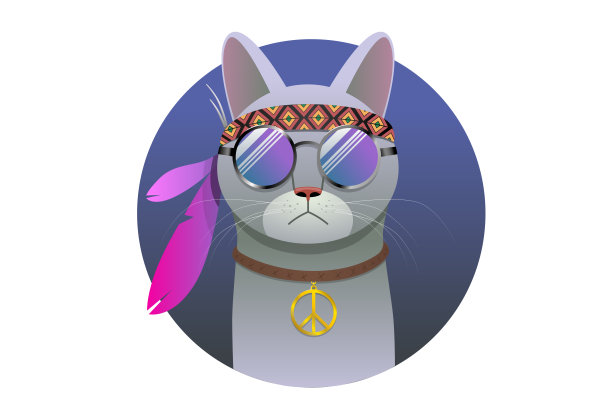 嬉皮的猫图片下载