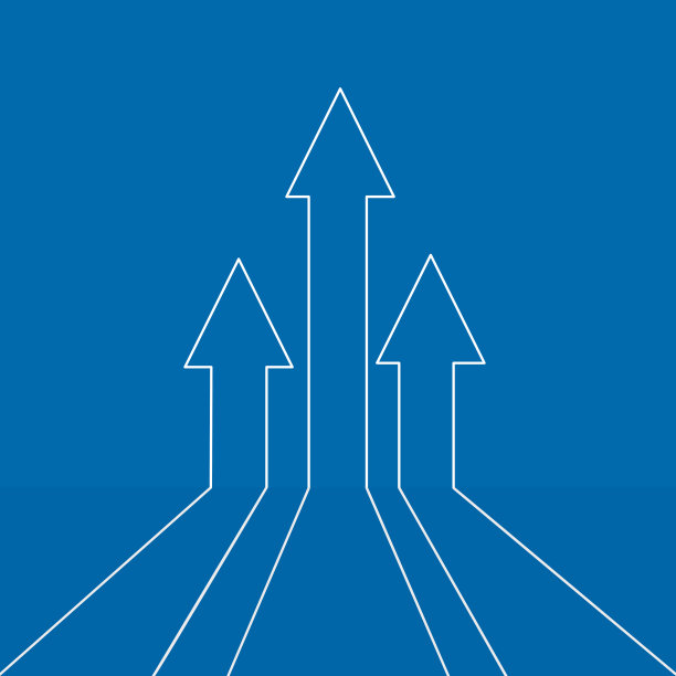 业务增长箭头。8、目标的概念指向成功的方向。向量图片下载