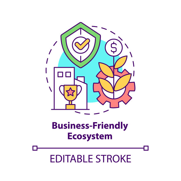 商业友好生态系统概念图标图片下载