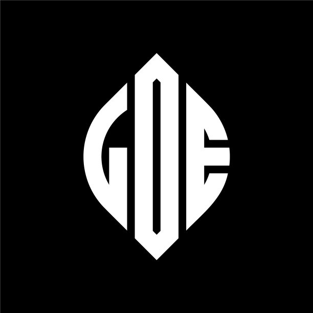 圆形字母LOE标志设计图片下载