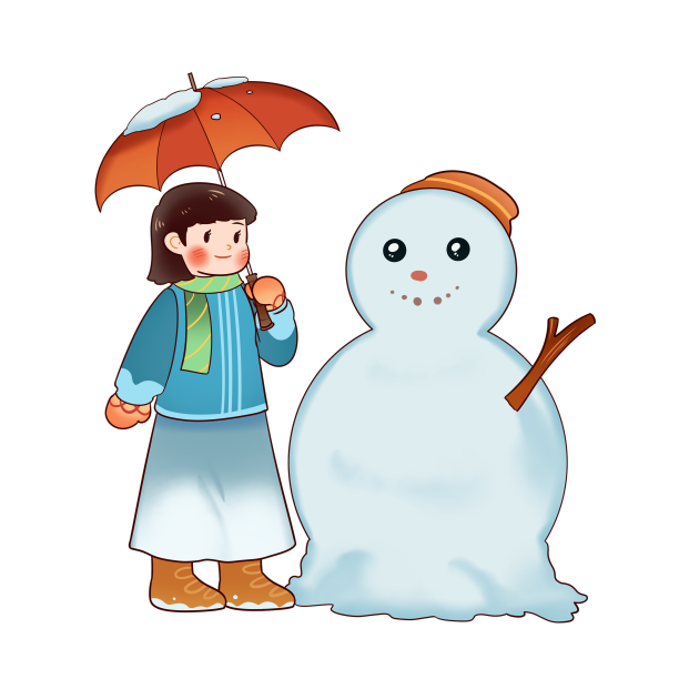 冬天冬季大寒赏雪人物图片下载