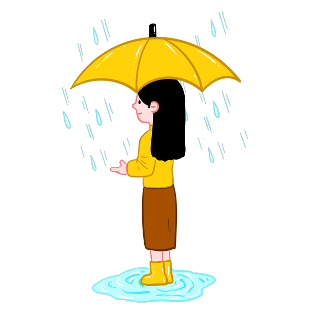 春天下雨雨水节气小朋友图片下载