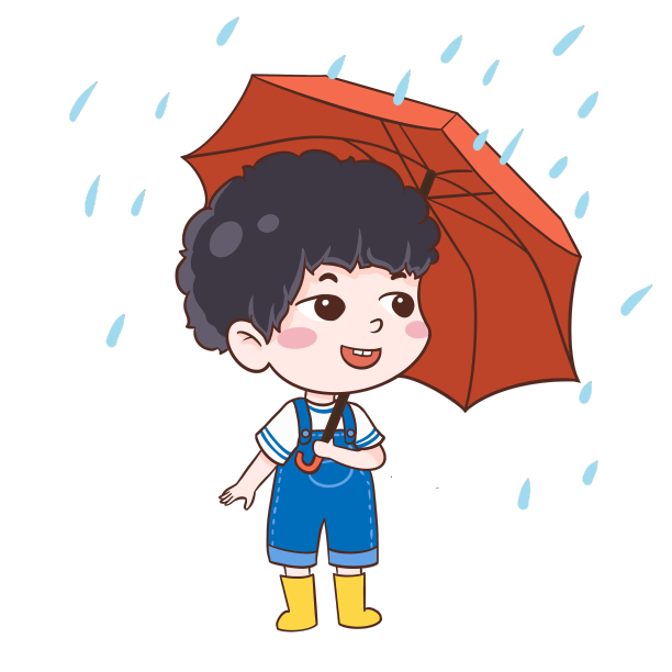 春天下雨雨水节气小朋友图片下载