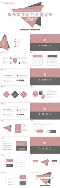 复古沉稳毕业论文答辩PPT模板图片下载