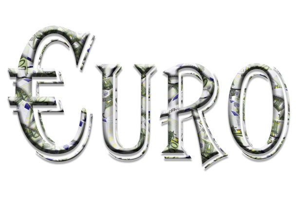 欧元是欧洲货币的标志。背景。图片下载