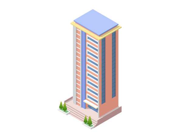 等距摩天大楼建设图片下载