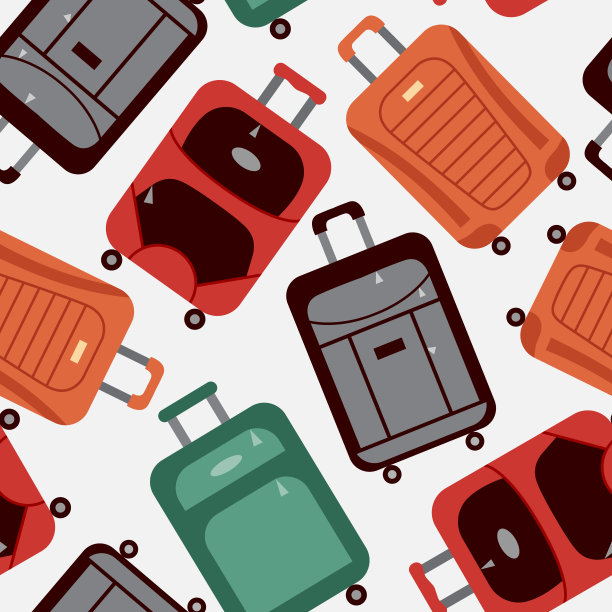 无缝模式的手提箱。图片下载