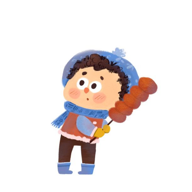 儿童人物男孩拿着冰糖葫芦图片下载