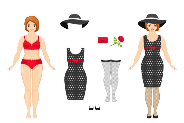 穿着优雅的年轻女子图片下载