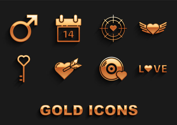 以心定情，箭定心翼爱图片下载