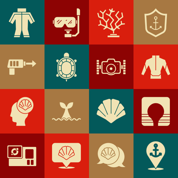 用救生衣和潜水服确定位置图片下载