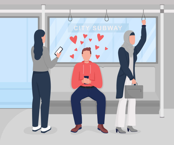 在运输平面颜色矢量图中使用日期应用程序图片下载