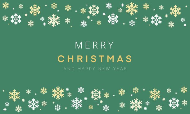 简约而现代的绿色圣诞背景图片下载