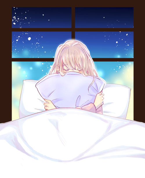 一个在床上想着爱人的女人图片下载