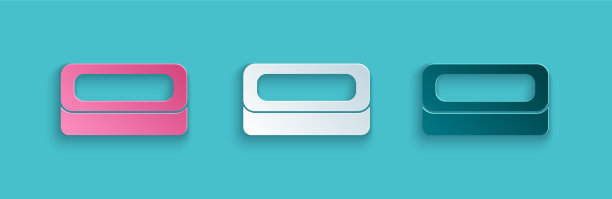 纸切割的肥皂图标孤立在蓝色图片下载