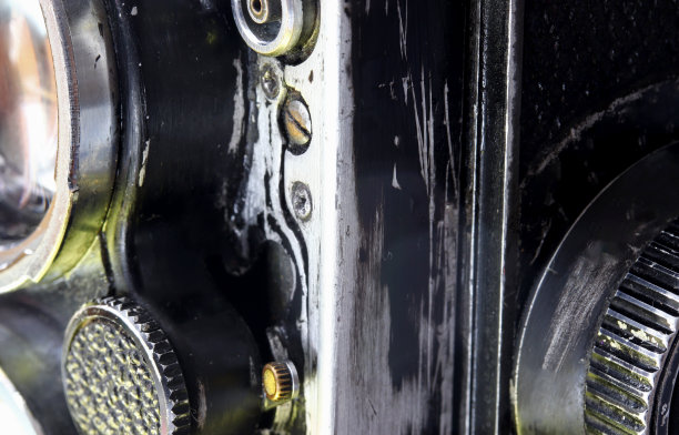 一个老式相机细节的特写镜头图片下载