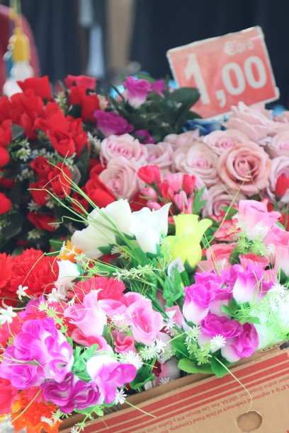 市场上的花摊图片下载