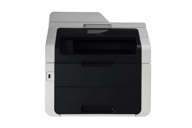 打印机上的白色背景与剪辑。图片下载