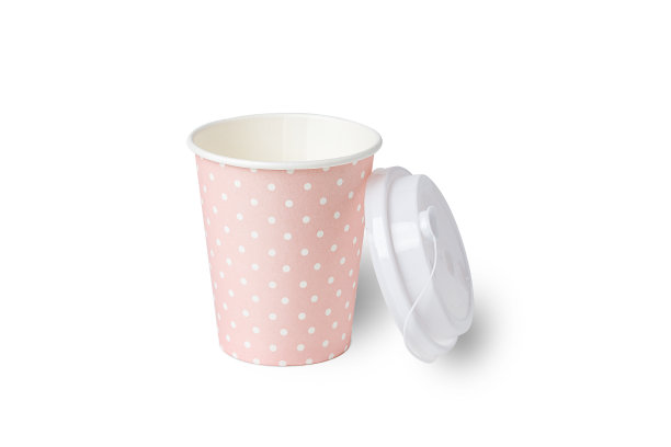 一次性纸杯孤立的白色背景图片下载