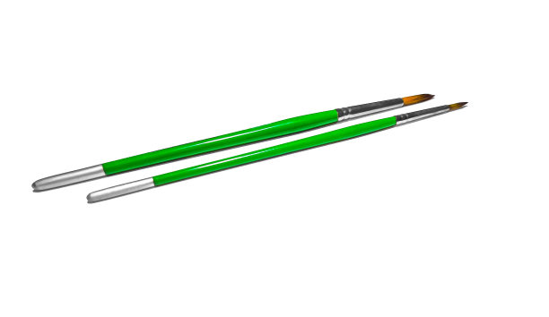 合成笔刷绘制孤立的白色背景图片下载