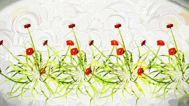 Coquelicot植物花3D渲染图片下载