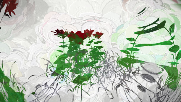 宽叶植物3D渲染图片下载