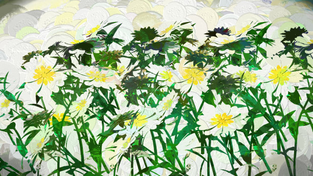 白花植物3D渲染图片下载