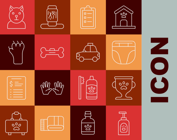 设置线宠物洗发水奖励尿布的狗图片下载