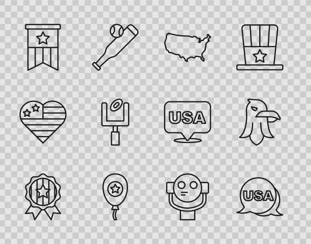 设定线奖章与明星美国独立日图片下载