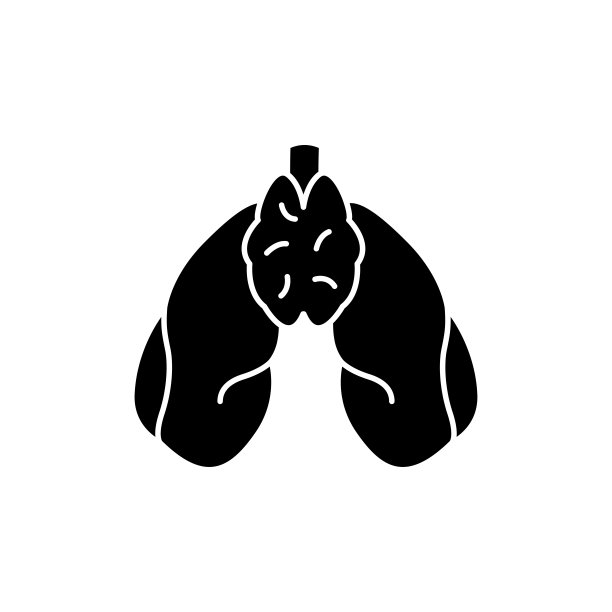 人体器官胸腺颜色线图标。网页，移动应用的象形图图片下载