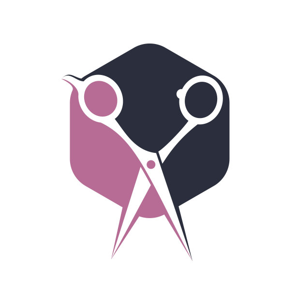 理发店、发廊的标志。剪刀图标理发店标志。图片下载