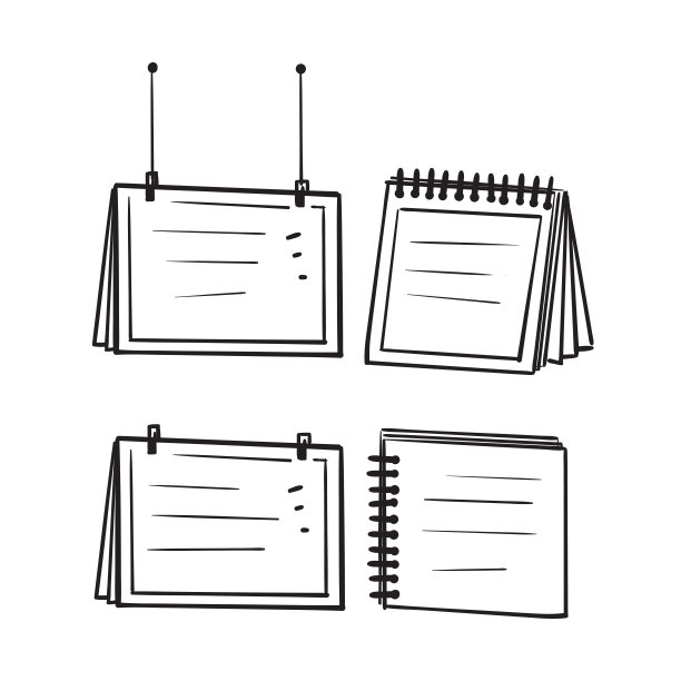 手绘涂鸦纸说明矢量孤立图片下载