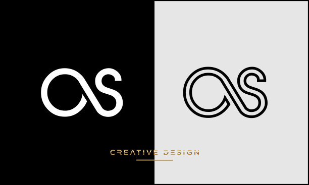 OS或SO抽象字母豪华图标标志向量模板图片下载