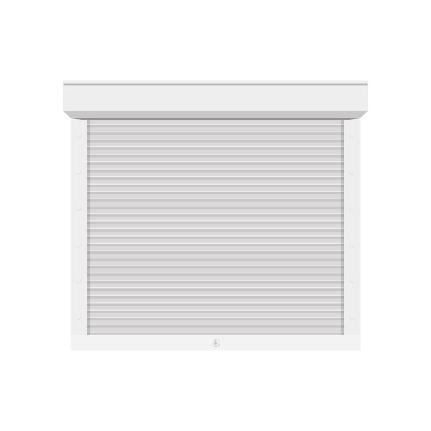 现实的窗口滚筒百叶窗矢量。前视图。孤立的图片下载