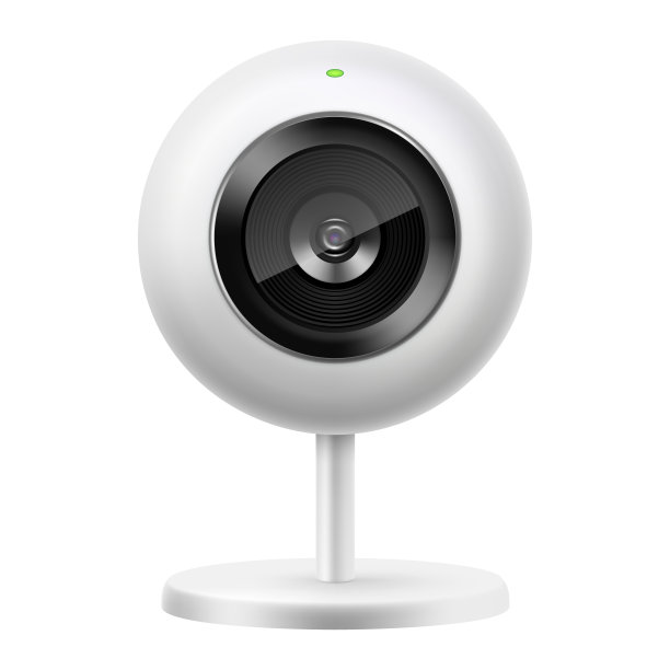 安全摄像头。白色闭路电视监控系统。监视和控制区域或场所，安全措施，警察服务。矢量三维现实插图孤立的白色背景图片下载