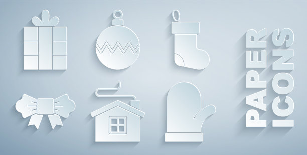 Set merry Christmas house袜子蝴蝶结图片下载