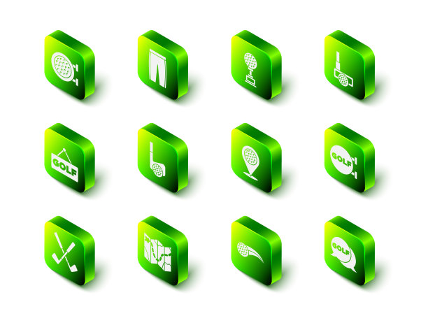 用高尔夫球杆球设置高尔夫球裤奖杯图片下载