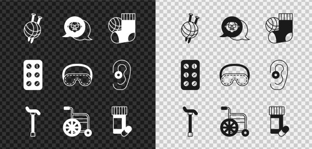 爷爷用针织针套纱线球图片下载