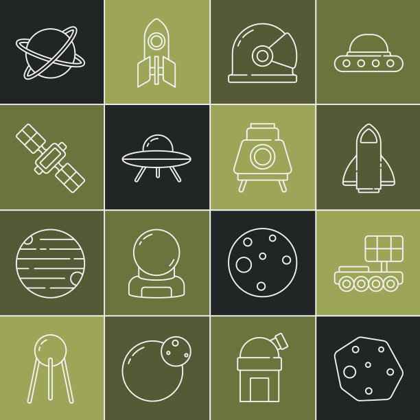 设定线小行星火星探测器火箭船图片下载