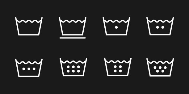 洗衣标志，烘干标志。矢量插图。图片下载