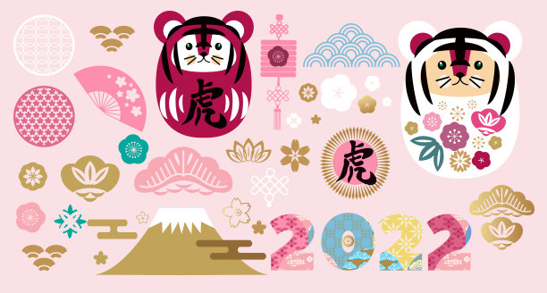 2022年中国新年集合元素图片下载