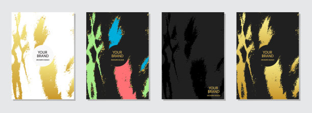 封面设计。几何金3d图案。压花艺术背景。向量极简主义垃圾收集。垂直模板。图片下载