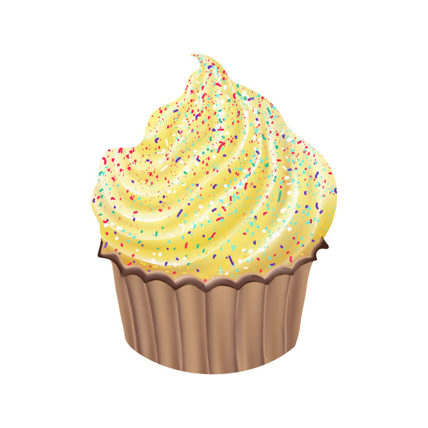 黄色奶油蛋糕图片下载