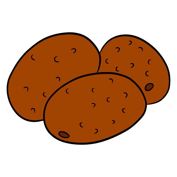 新鲜的土豆。几个土豆植物。厨房蔬菜配料。图片下载