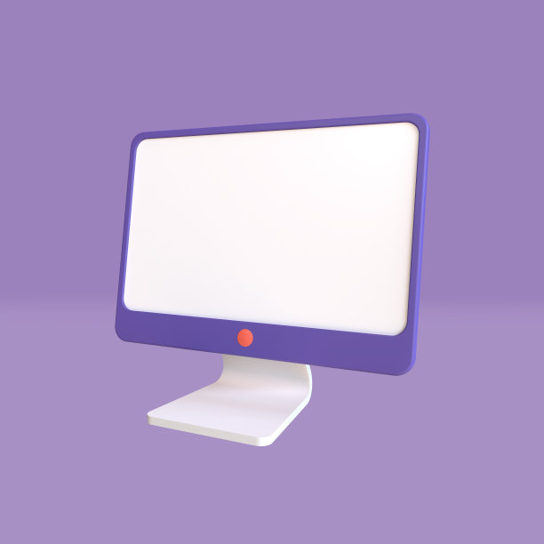 桌面电脑简单现代简约的3d渲染图片下载