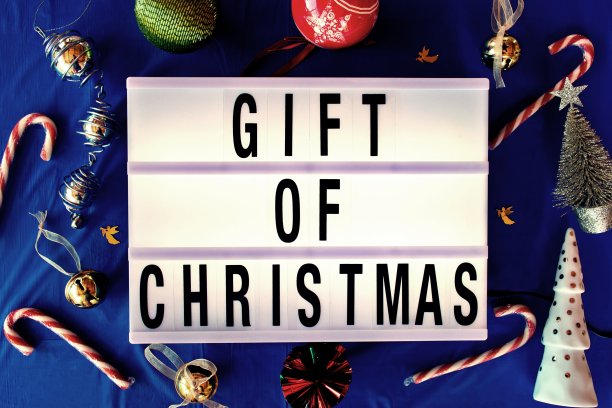 圣诞礼物灯箱潮流图片下载