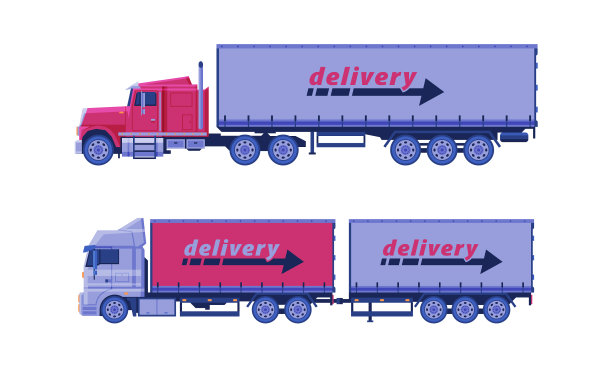 作为商业运输的长运卡车图片下载