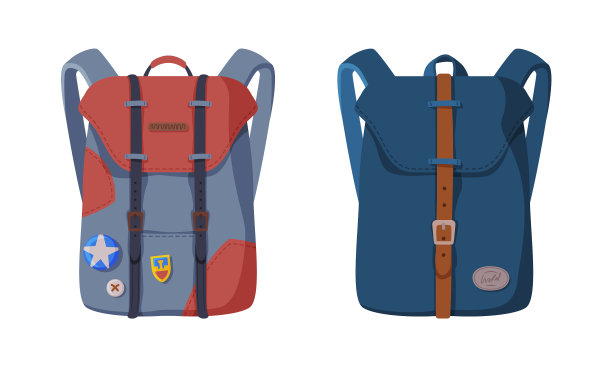 时尚的双肩包或双肩包带图片下载